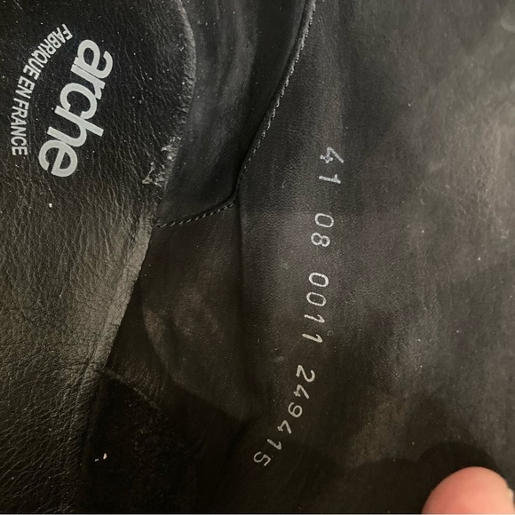 ARCHE Sz 41 Metallic Leather and Fabric Zipper Futuristic Ankle Booties - Picture 7 of 9